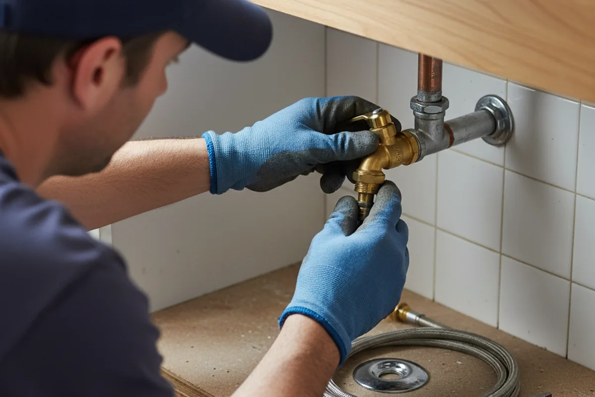 Shutoff valve and fitting work during Emergency Plumbing in Moriches